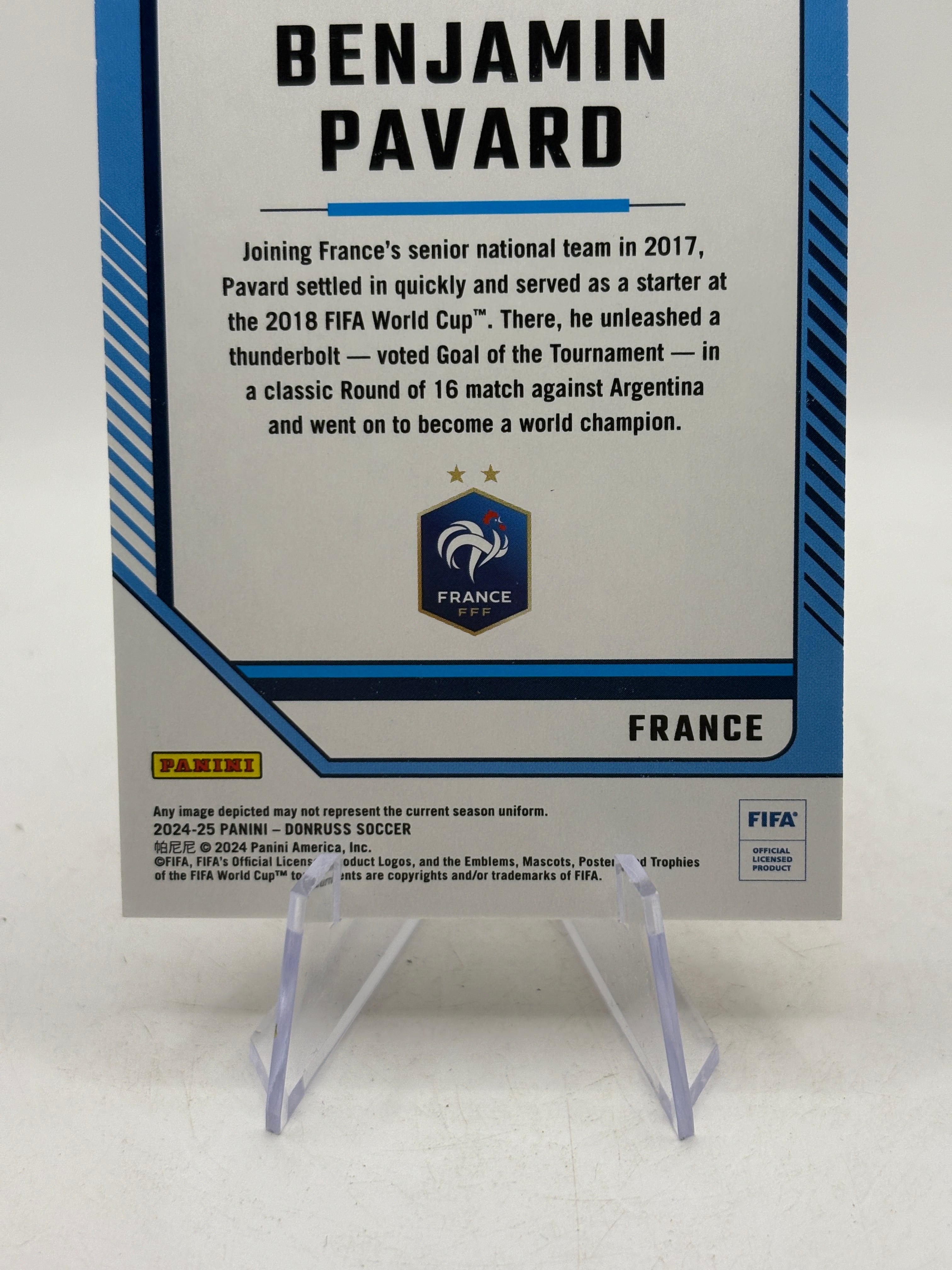 2024-25 Panini Donruss Fifa - Benjamin Pavard #101 Gold /10 France World Cup, photo 8